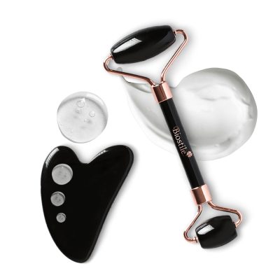Biostile Revitalizing Duo Gua Sha masažni kamen iz žada in masažni valjček