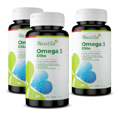 Biostile Omega 3 Elite. Kupite 2 in prejmite 1 brezplačno