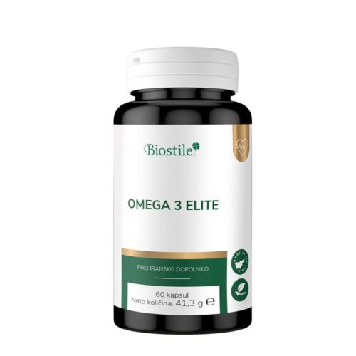 Biostile Omega 3 Elite | 400 mg EPA + 200 mg DHA | Ribje Olje | 60 Kapsul