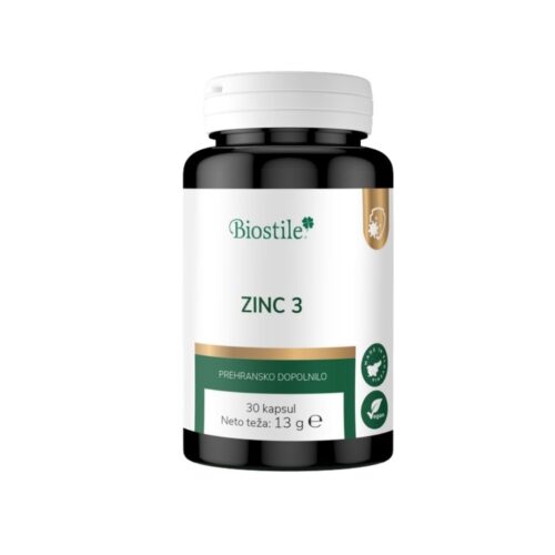 Biostile Zinc3– cink za imunski sistem, 30 kapsul